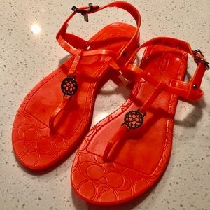 Authentic Coach Jelly Thong Sandals